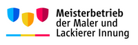 Manuel Menzel Malermeisterbetrieb in Durchhausen Logo mit den Farben blau. gelb und rot